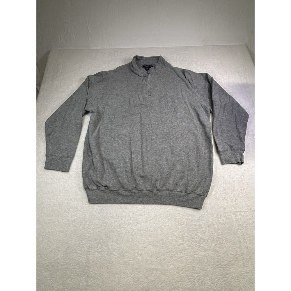 Daniel Cremieux Signature Quarter Zip Pullover XXL Gray Long Sleeve Sweater